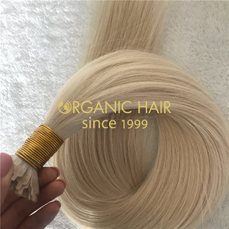  Lightest blonde Flat Tip Hair Extensions-Oganic Hair H180